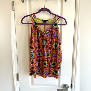 Adele & May Psychedelic Tie Dye Blouse Top Medium